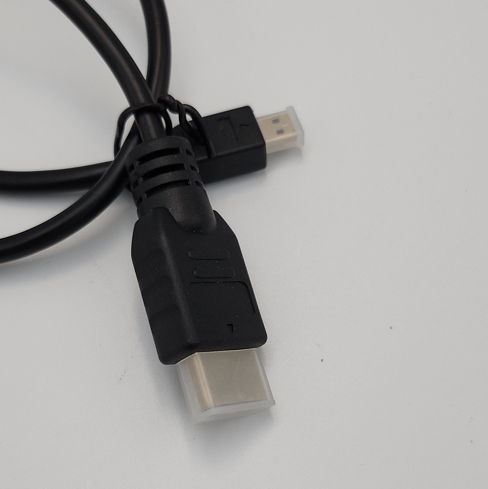 HDMI Standard Male to Male Right Angle Adapter Cable 15cm Black 1:1 image 4
