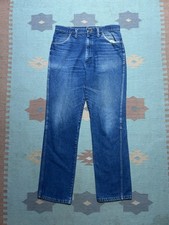 Vintage 80s rustler denim jeans faded worn straight leg western cowboy 32x32