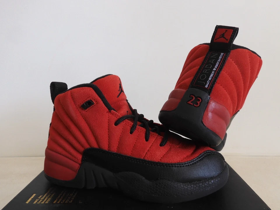 Nike Air Jordan 12 Retro (PS) Juego de Gripe Inverso Rojo Universitario Talla 12c [151186-602] Foto 3 de 4