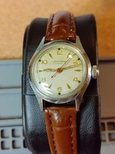 Leonidas 24mm Vintage Automatic Watch. With Silvered Patinaed Dial!!