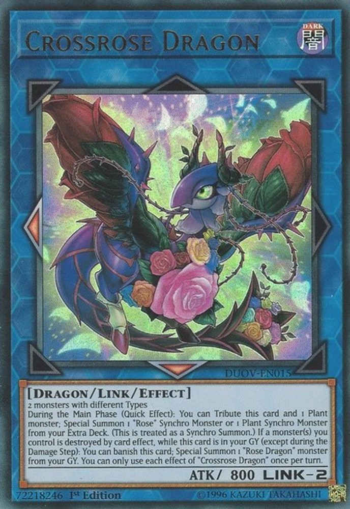 Crossrose Dragon [DUOV - DUOV-EN015] Ultra Rare 1st Edition NM