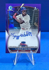 2023 Bowman Draft TayShaun Walton Chrome Auto Purple Refractor 1st #/250