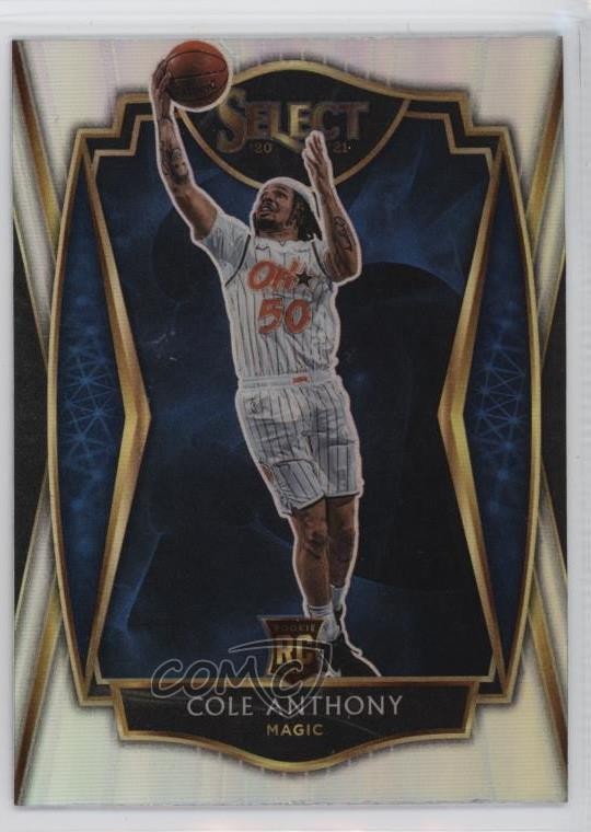 2020-21 Panini Select Premier Level Silver Prizm Cole Anthony #177 0v2a