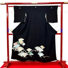 Japanese Kimono 'TOMESODE' Silk/Gold/Traditional/History/Length:154cm N1323