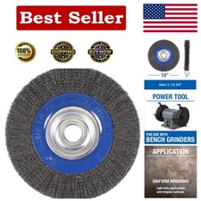High-Performance 10" Crimped Wire Wheel for Smooth Grinding - Carbon Steel