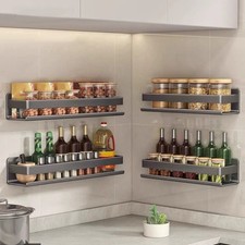 Large Capacity Condiments Organizer ​​Stainless Steel Kitchen Spice Rack  Home