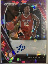 2021-22 Panini Prizm Draft Picks Auto Purple Ice #5 John Petty Jr. /99 Alabama