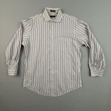 Vintage Christian Dior Shirt Men's 16-33 Le Cachet Striped Button Up Long Sleeve