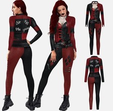 NEU Harley Quinn Damen Cosplay The Suicide Squad Overall Party Kostüme Halloween