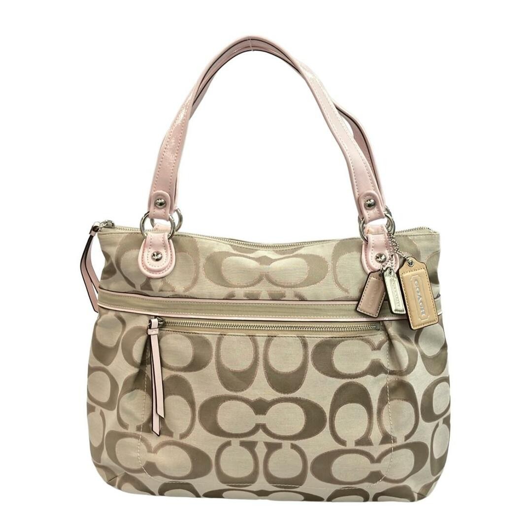Coach Signature Large Shoulder Tote Bag for Women with Damage Details Style 18979