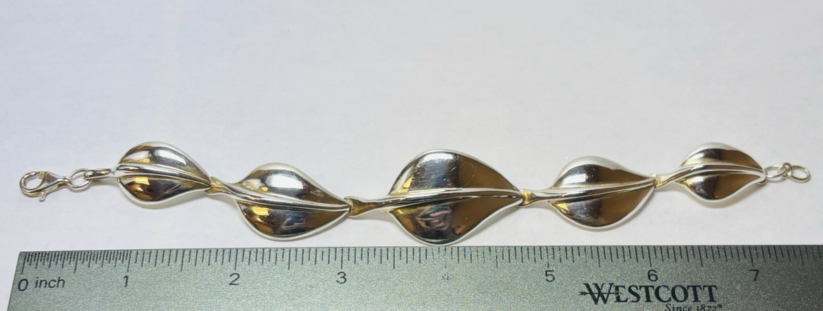 RLM Studio Robert Lee Morris Sterling 925 Silver Leaf Link