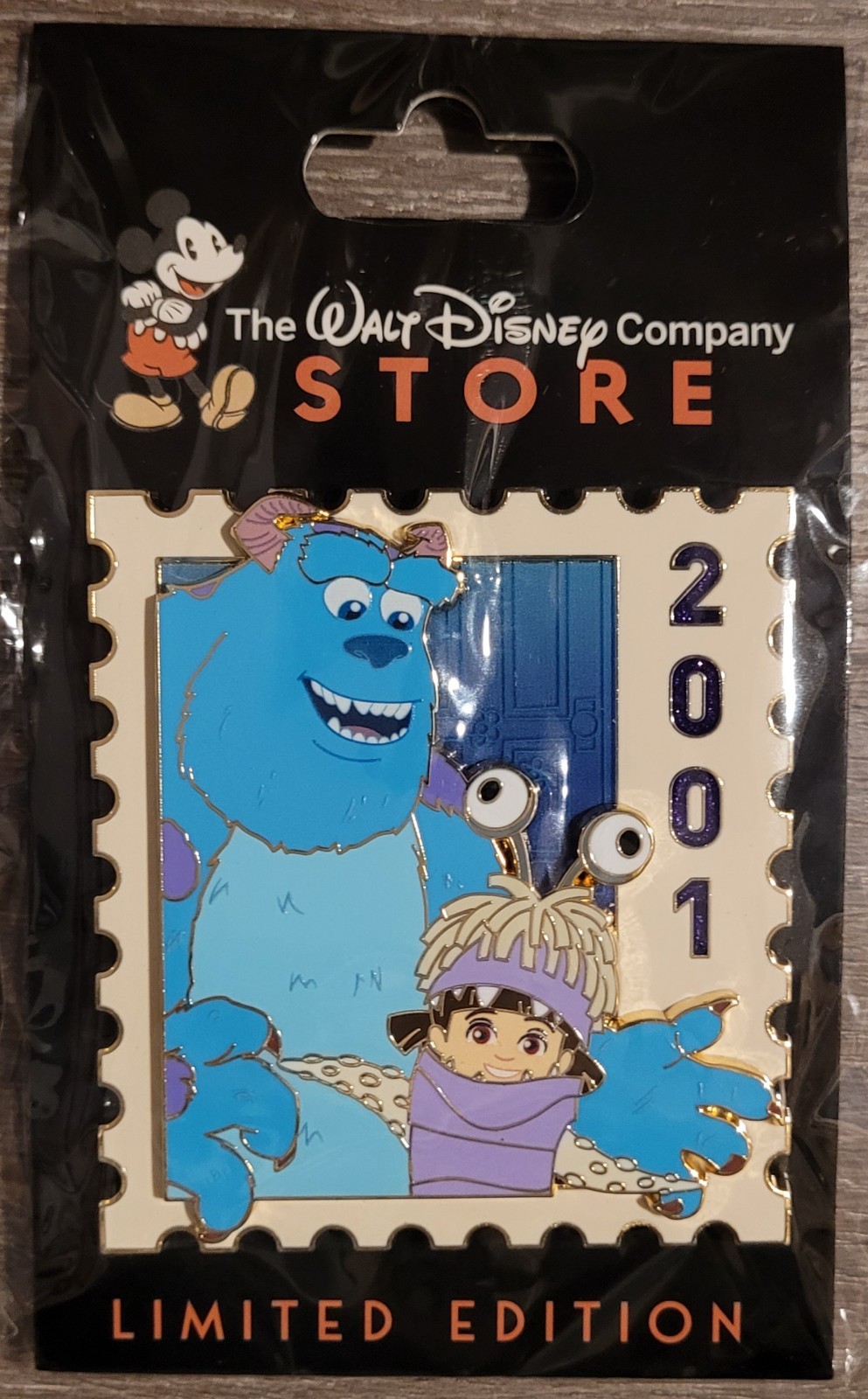 Disney D23 Expo TWDCS Pixar Stamp Monsters Inc Sully / Boo LE 500 Pin