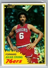 1981-82 Topps - Julius Erving #30 -HOF EX-MT *TEXCARDS*