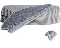 Stufenmatten-Set Mount Twist Halbrund Grau 23,5X65X4,5 Cm 15-Teilig