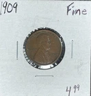 1909 LINCOLN WHEAT CENT ~ FINE ~NICE COIN~