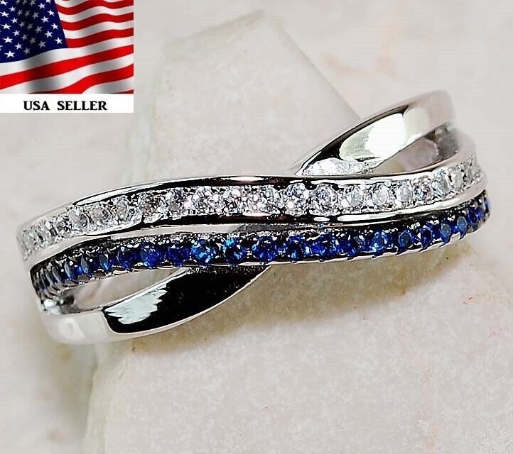 1CT Heat Treated Kyanite 925 Solid Sterling Silver Ring Sz 8 U3-6