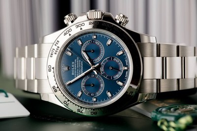 Rolex Cosmograph Daytona Blue Dial 18kt White Gold 40mm Ref. 116509