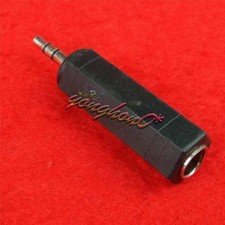 1pcs 3.5mm stereo male plug to 6.35mm stereo female jack adapter ff