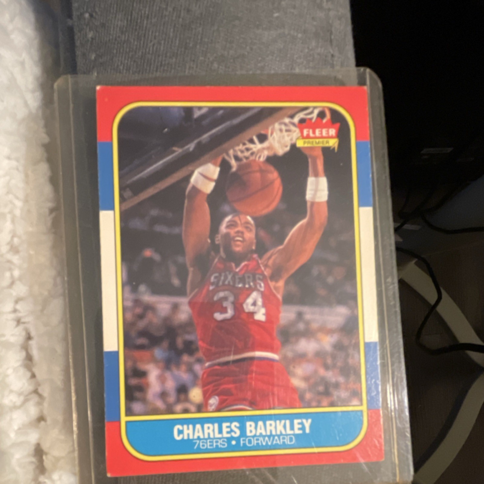 Fleer 1986-87 Charles Barkley #7 Philadelphia 76ers NBA Basketball Trading Card