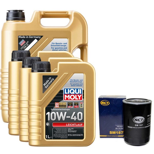 MotoröL Set 10W-40 Liqui Moly 8 Liter + ÖLfilter FüR Citroen Daf Peugeot 2.5-image