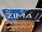 ZIMA Thermometer Metal Tin Tacker Malt Liquor Beer Bar Sign Vintage-