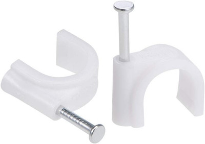 12Mm Cable Wire Clips Nail-In Wire Nail Clamps Cord Organizer Tie Holder 100Pcs