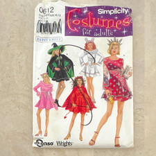 Simplicity 5851 Betsy Kelly Adult Costume Witch Devil Bunny Sz 6-12 UNCUT Sewing