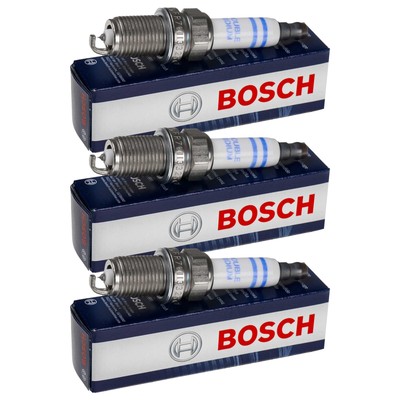 3x BOSCH Zündkerze Doppel Iridium für Mitsubishi Carisma DA_ 1.8 16V GDI