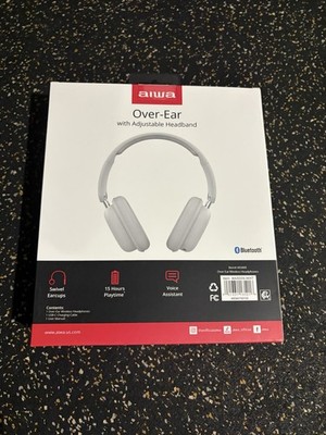Aiwa AI5009 Over Ear Wireless Headphones, Bluetooth, 15 hours