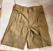 French Toast Boys Khaki Uniform Shorts Size 6 Twill Regular Fit Zip Pockets