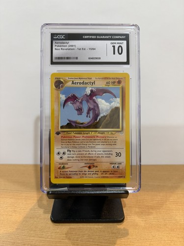 Aerodactyl (1st Edition) graded CGC 10 for sale on eBay