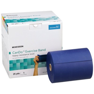 McKesson CanDo Exercise Resistance Band Blue Heavy Resistance 5'' x 25 Yd 1 Each