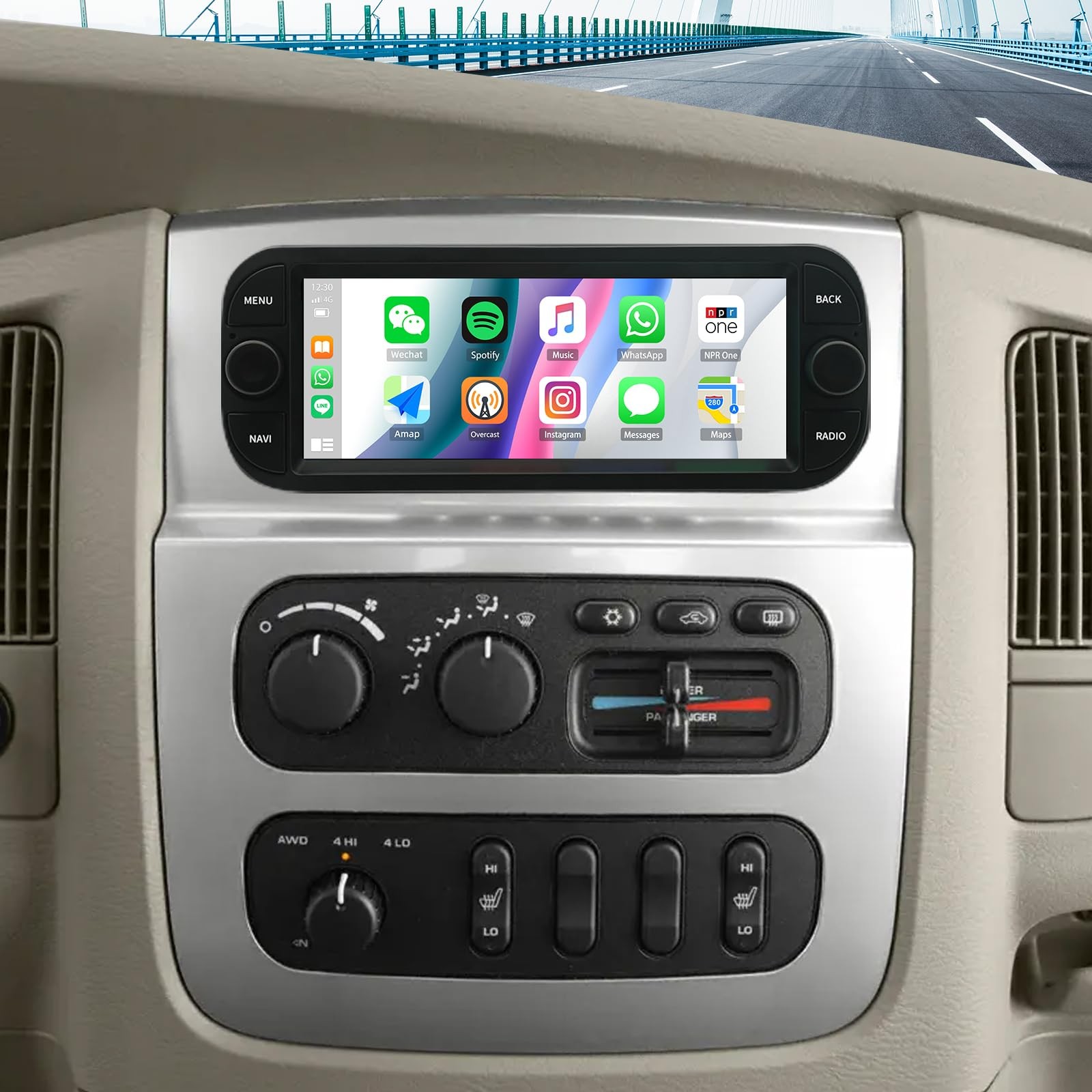 6.86'' Car Stereo Upgrade Radio for Dodge Ram 1500 2500 2500 3500 2002-2005