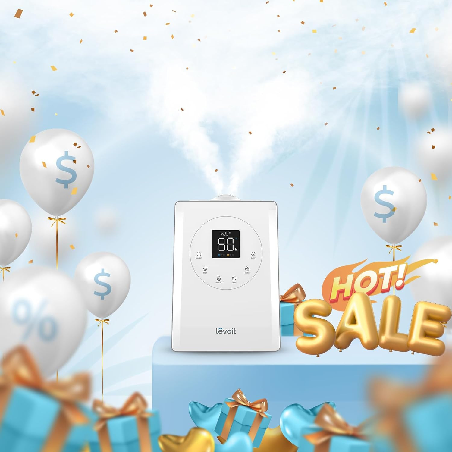 LEVOIT LV600S Smart Warm and Cool Mist Humidifiers for Home Bedroom Large Room, 