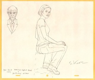 Metalocalypse Original Animation Art by Songgu Kwon: Skwisgaar's Girlfriend