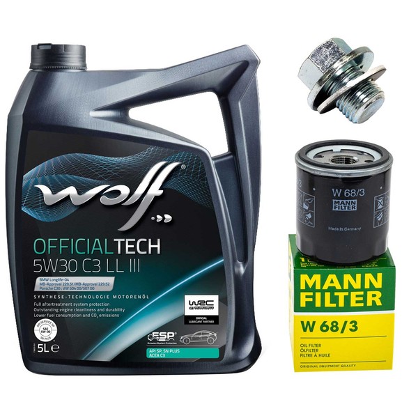 MotoröL Filter Set 5W30 5 Liter + ÖLablassschraube FüR Toyota RAV 4 IV Prius-image