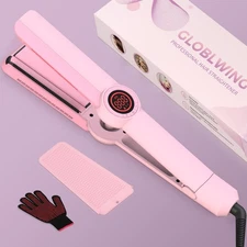 1.5 Ceramic Wide Flat Iron Hair Straightener, Infrared, LCD Temp, Dual Voltage