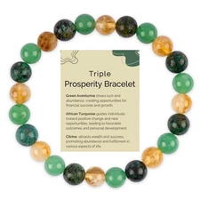 Prosperity Crystal Bracelet, Handmade Beaded Bracelet, Good Luck Manifestation