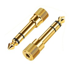 6.3mm 1/4" Male plug to 3.5mm 1/8" Female Jack Stereo Headphone Audio Adapter