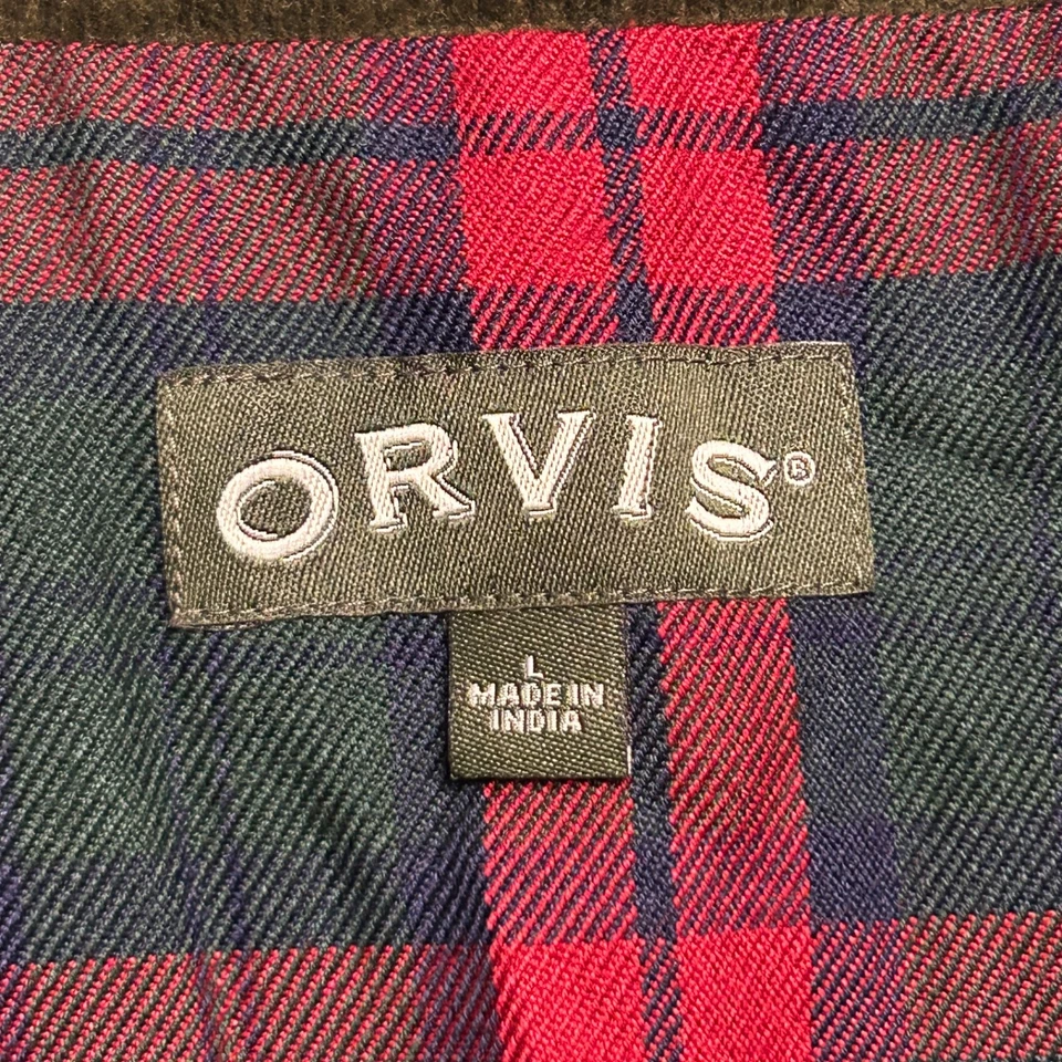 Chaleco Orvis Para Hombres L Pana Verde Oliva Franela Forrado Academia Chaleco Caza Foto 4 de 4