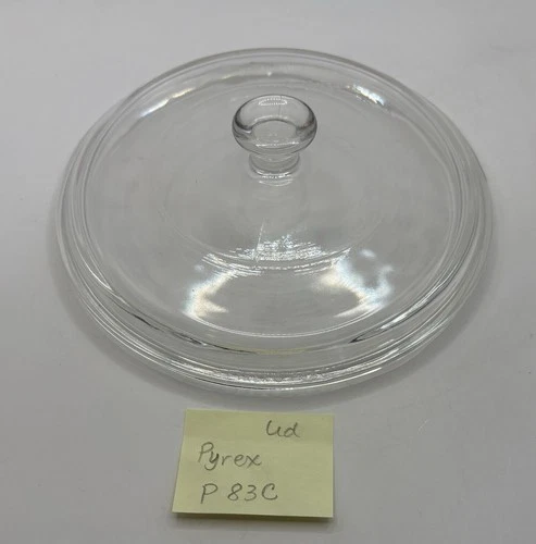 Vintage PYREX #P83C Clear Glass Replacement Round Lid For CorningWare