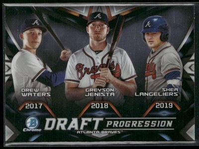 2019 Bowman Draft #DPR-ATL Waters / Jenista / Shea Langeliers Draft Progression