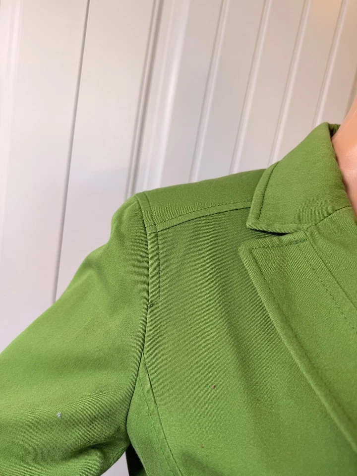 Chaqueta Blazer Para Mujer Nine West Verde con Cinturón Talla 8 Elegante Corogore Oficina de Negocios Foto 4 de 4