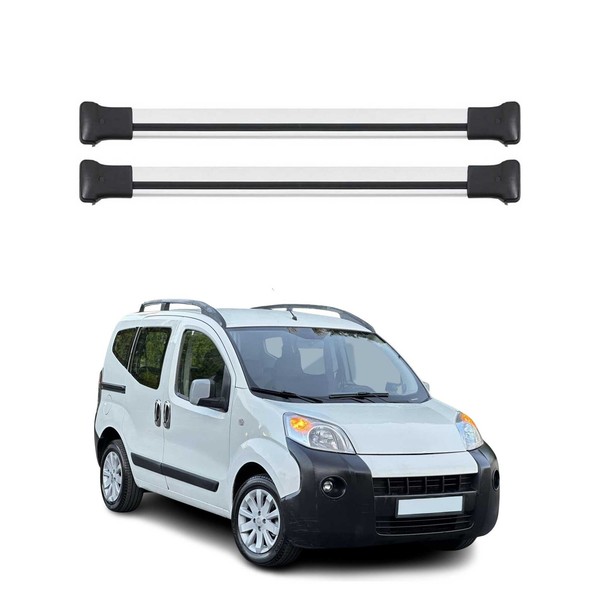 DachträGer GepäCkträGer FüR Citroen Nemo 2008-2016 RelingträGer Aluminium Silber-image