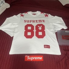 Top calcio Supreme SS26 Playboy manica lunga bianco taglia media nuovo IN MANO 🌟