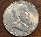1962-D Benjamin Franklin Silver Half Dollar