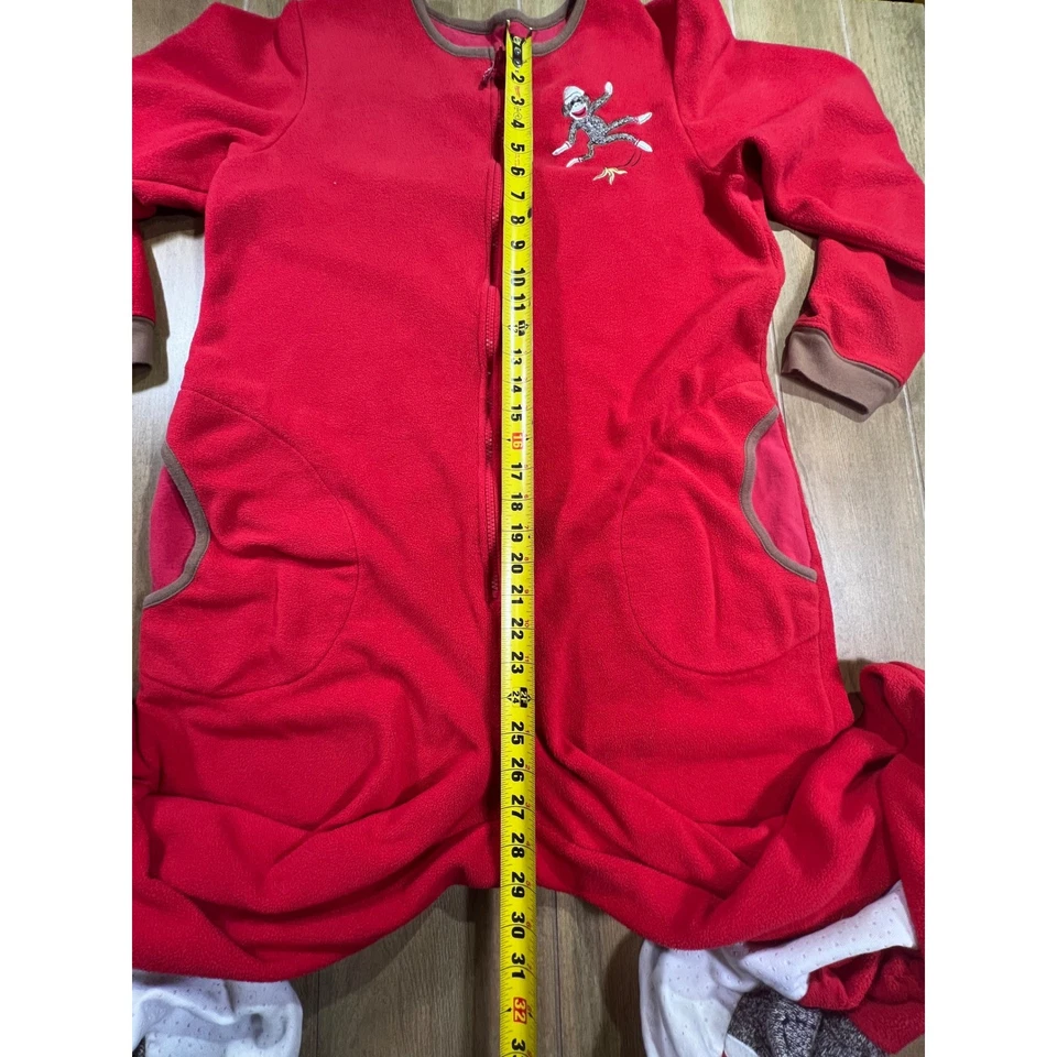 Nickelodeon Nick and Nora Calcetín Rojo Mono Polar Pijama con Pies Mono Niños Foto 3 de 4