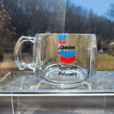 Vintage Chevron Oil Advertising Mug - Promotional Heavy Acrylic Lucite Polymer