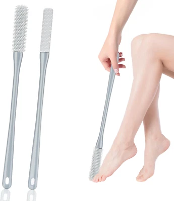 Oumuik Fußwaschbürste Für Die Dusche Silikon Mit Langem Griff Zehenreiniger Mass