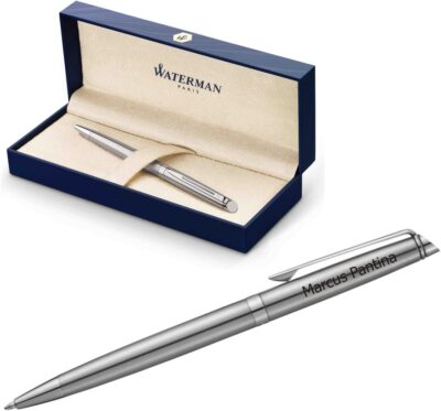 WATERMAN  Kugelschreiber Modell Hemisphere Edelstahl C.C. mit Gravur graviert 